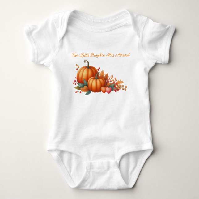 Body T-Shirt Baby shower d'automne (Devant)
