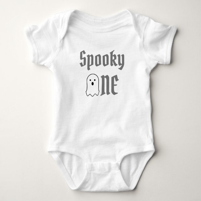 Body T-shirt bébé 1er anniversaire éffrayant (Devant)