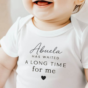 Body T-shirt bébé "Abuela a attendu" Cadeau