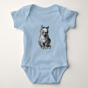 Body T-shirt bébé animal chat mignon grincheux