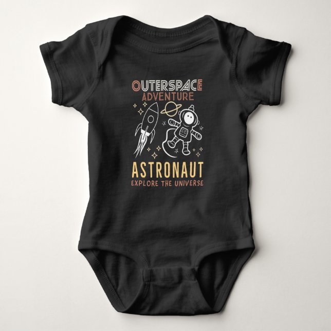 Body T-shirt bébé astronaute (Devant)