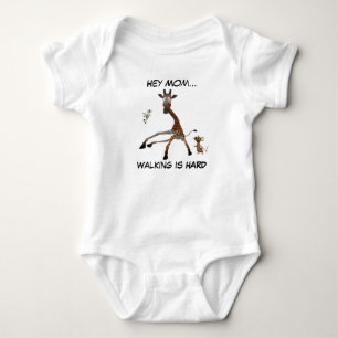 Body T-shirt bébé avec bébé girafe, souris et abeille