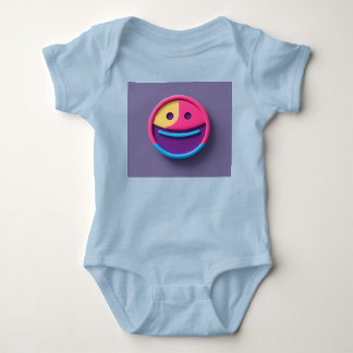 Body T-shirt bébé avec un adorable smiley emoji