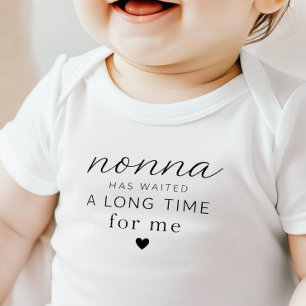 Body T-shirt bébé Cadeau Nonna a attendu