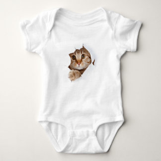 Body T-shirt bébé chaton mignonne - bébé personnalisé