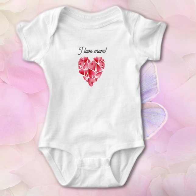 Body T-Shirt bébé coeurs aimants de la Saint-Valentin (Créateur téléchargé)