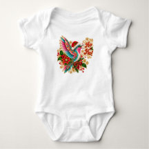 T-Shirt bébé colibri Noël Ho Ho