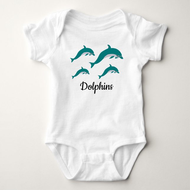 Body T-shirt bébé dauphin (Devant)