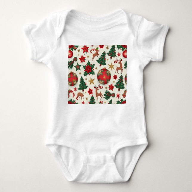 Body T-shirt bébé de Noël (Devant)