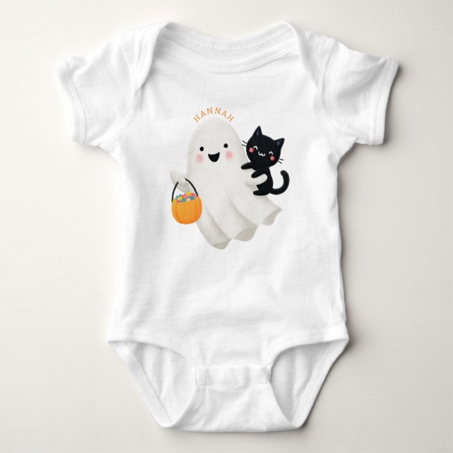 Body T-shirt bébé d'Halloween (Devant)