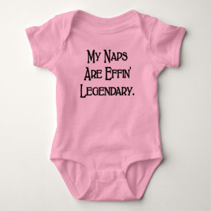 Body T-shirt bébé drôle Mes siestes sont carrément lége