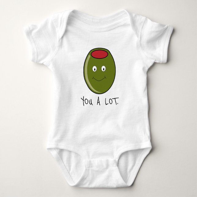 Body T-Shirt Bébé En Un Pièce, Olive You (Devant)