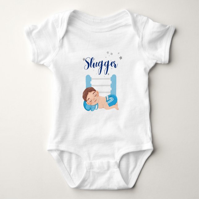 Body T-shirt bébé garçon Slugger (Devant)