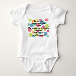 Body T-shirt bébé grand-mère folle