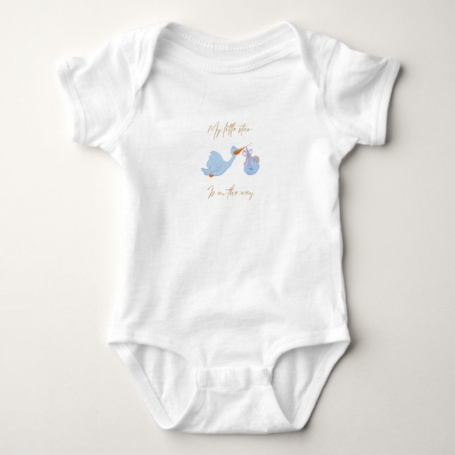 Body T-shirt bébé graphique créature bleue adorable - D (Devant)