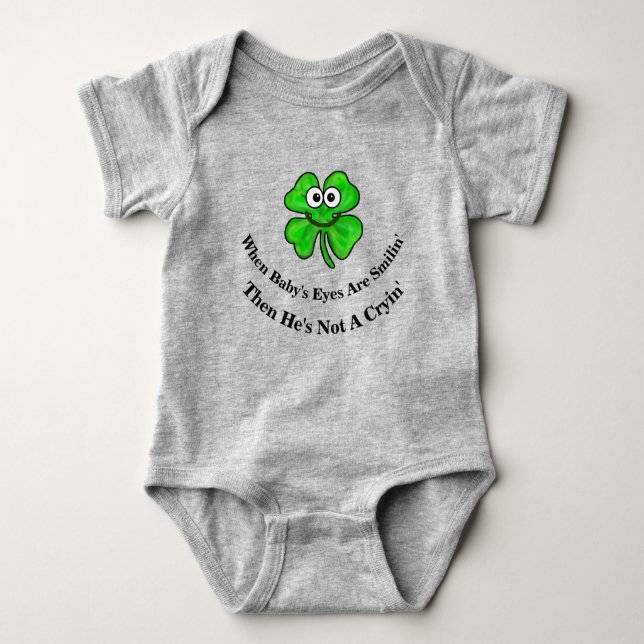 Body T-shirt bébé irlandais Shamrock Smilin (Devant)