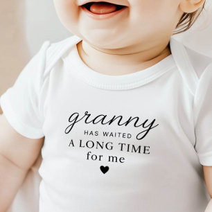 Body T-shirt bébé "Mémé a attendu" Cadeau