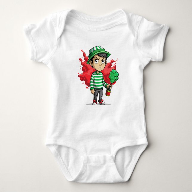 Body T-shirt bébé mignon  (Devant)