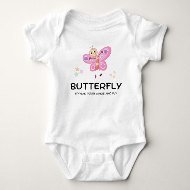 Body T-shirt bébé papillon (Devant)