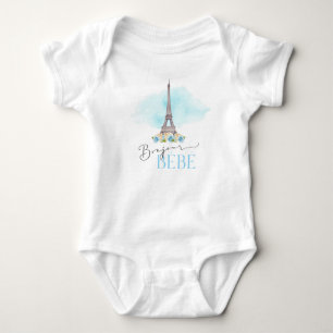 Body T-shirt bébé Paris Tour Eiffel Bonjour Bébé
