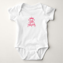 T-shirt bébé petite princesse à couronne rose mign
