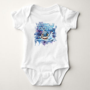 Body T-Shirt Bébé Requin Garçon   Mignon Fintastique