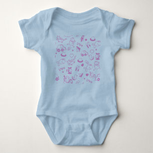 Body T-shirt bébé rose amusant