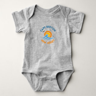 Body T-shirt bébé Soleil et Vagues