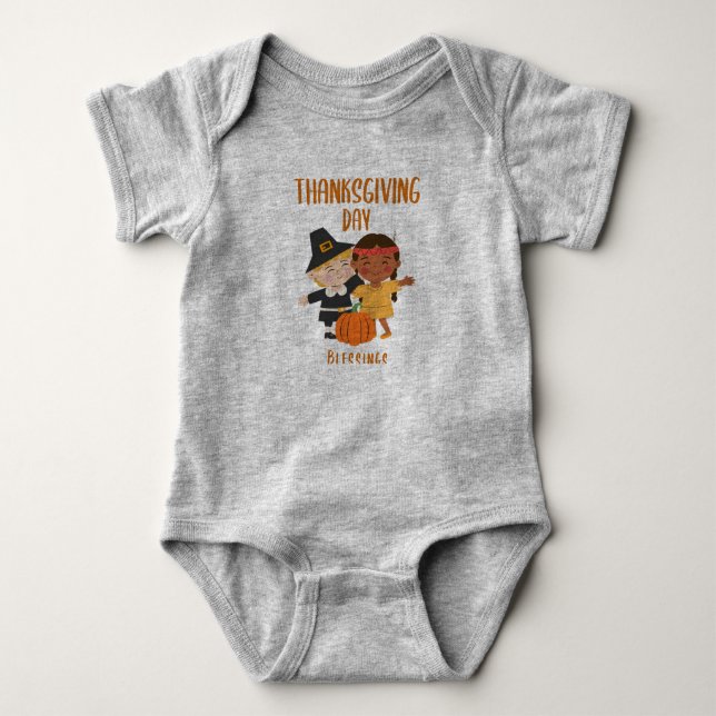 Body T-shirt bénédictions de Thanksgiving (Devant)