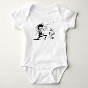 Body T-shirt blanc bébé zombie heureux