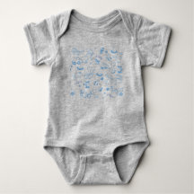 T-Shirt Bleu à Motif de Bébé Mignon
