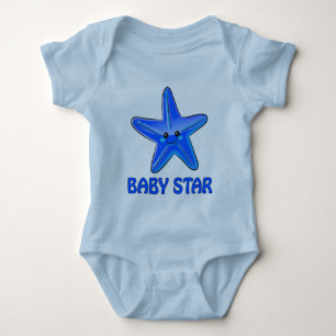 Body T-shirt bleu bébé Starfish Baby Star