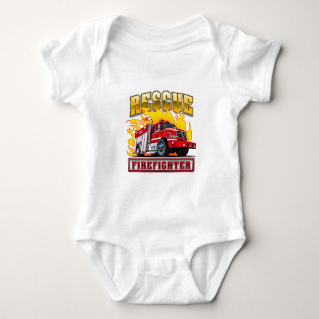 Body T-shirt Camion-feu (Devant)