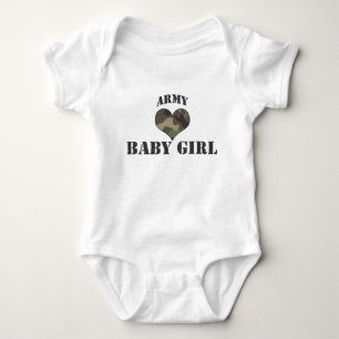 Body T-shirt Camo Heart Army Baby Girl