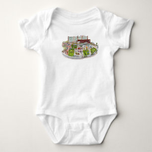 Body T-shirt carré de bébé de Larkin