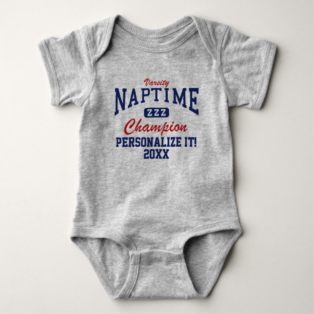 Body T-shirt champion d'athlétisme Naptime (Devant)