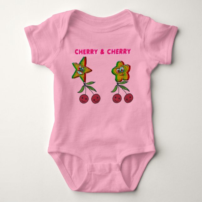 Body T-Shirt Cherry & Cherry  Baby Bodysuit (Devant)
