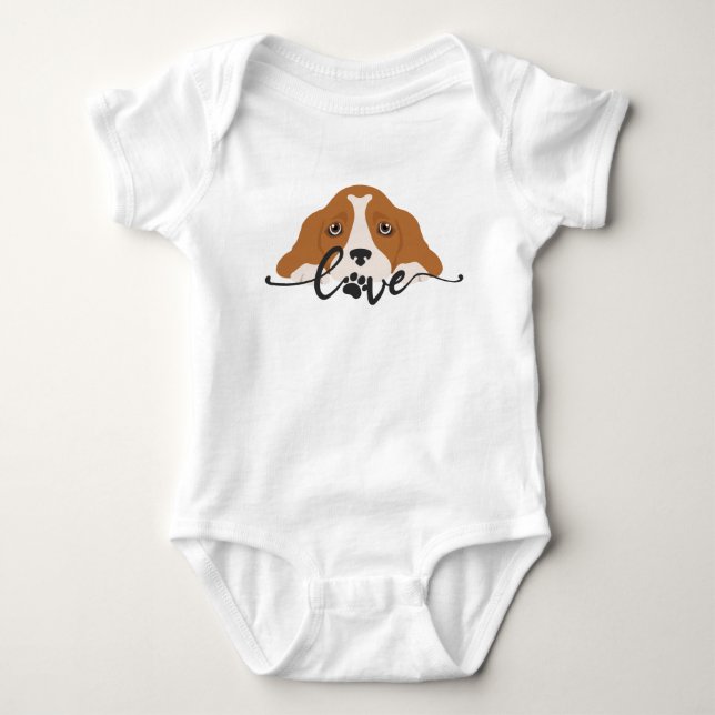 Body T-shirt Chien Bodysuit pour bébé (Devant)