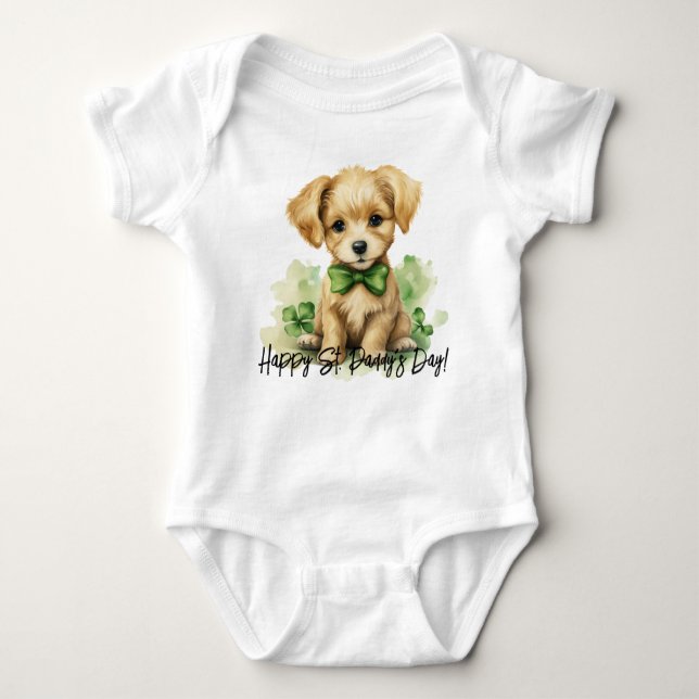 Body T-shirt corps de chiot pour la Saint-Patrick - Bon (Devant)