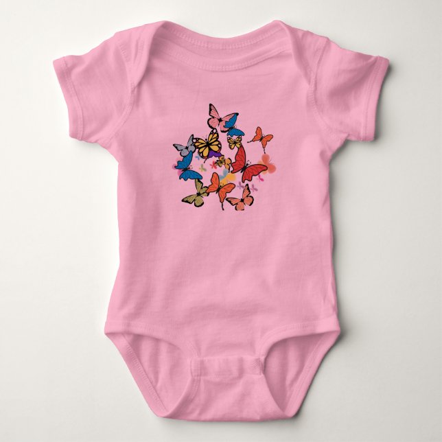 Body T-shirt couleur rose (Devant)