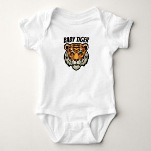 Body T-shirt Customisé bébé tigre