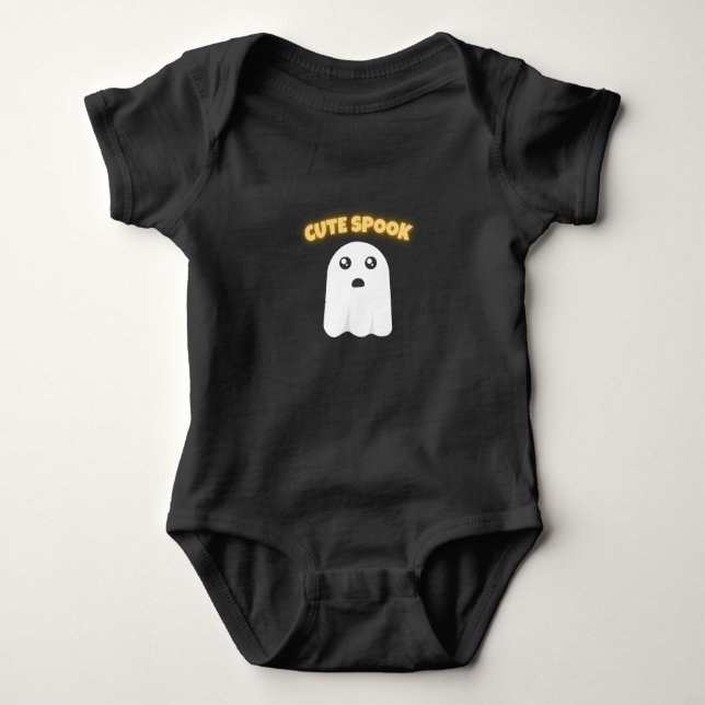 Body T-Shirt Cute Spook | Minimalist Kawaii Ghost Hallo (Devant)