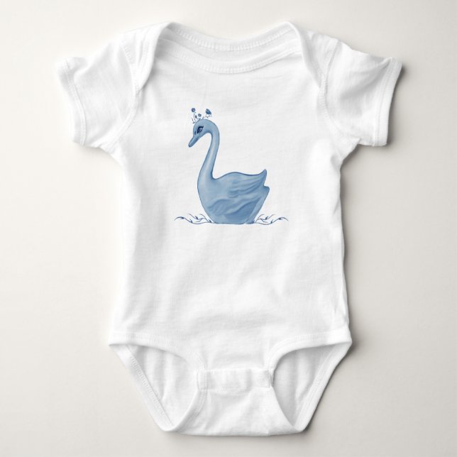 Body T-shirt cygne bleu (Devant)