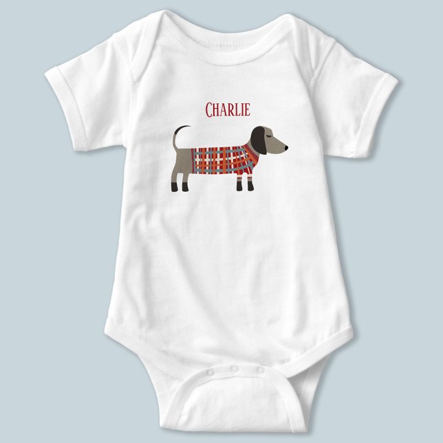Body T-shirt Dachshund Saucage Nom du chien (Créateur téléchargé)