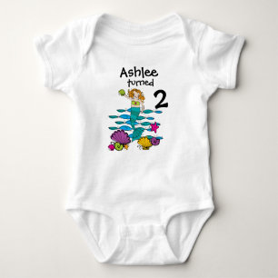 Body T-shirt d'anniversaire personnalisable Mermaid
