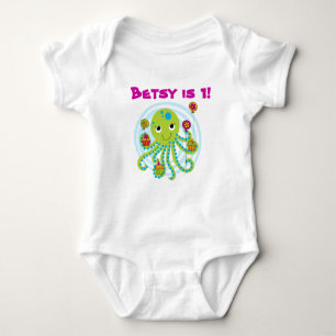 Body T-shirt d'anniversaire personnalisable Octopus