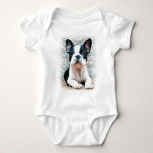 Body T-shirt de bébé de bouledogue français
