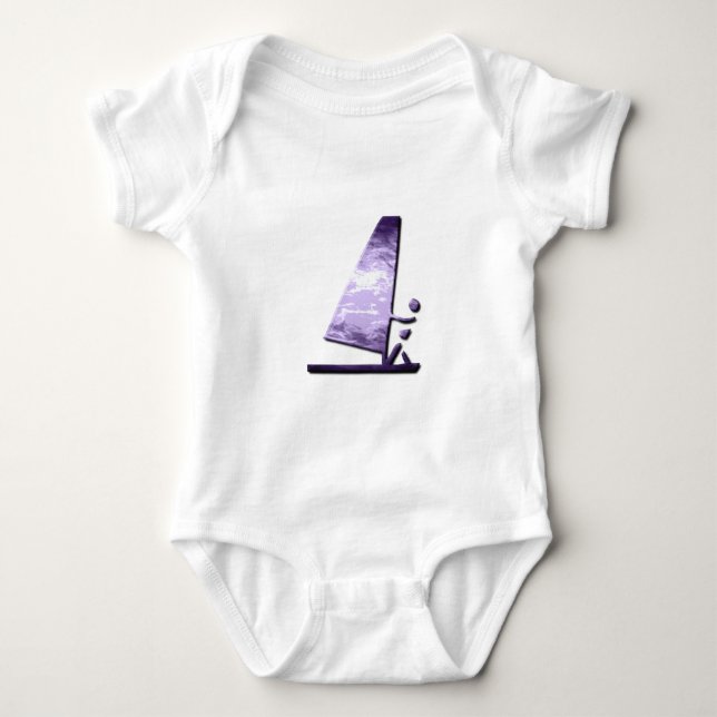 Body T-shirt de bébé de conception de planche à voile (Devant)