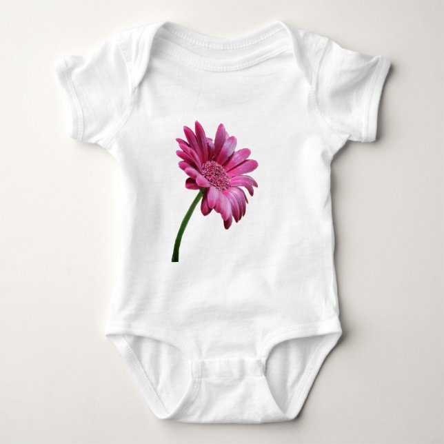 Body T-shirt de bébé de marguerite de Gerbera (Devant)