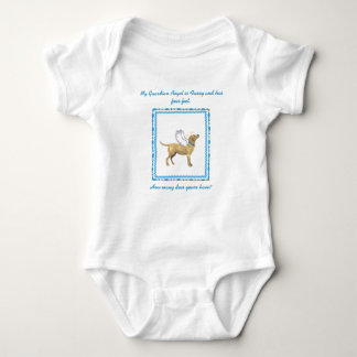 Body T-shirt de bébé d'étoile bleue de chien de miracle